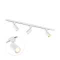 Witte 3-spots railverlichting met GU10 spotkoppen, 100 cm basisbalk