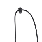 Zwarte hanglamp adapter met zwart snoer en zwarte plafondkap