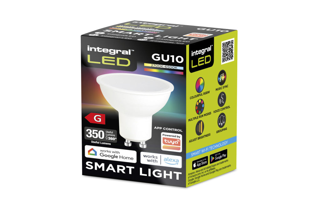 Verpakte GU10 LED-lampdoos met app-besturing en RGB-kleuren