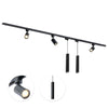 Focus III 200cm 3 Spots und 2 Hängelampen GU10-Schienensystem Schwarz
