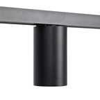 Zwarte metalen railspot cilinderbehuizing voor montage op railverlichting