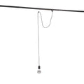 Zwarte 1-fase hanglamp adapterset met E27 fitting en zwart snoer