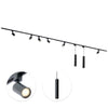 Focus III 400cm 6 Spots und 2 Hängelampen GU10-Schienensystem Schwarz