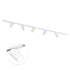 Schienensystem-Set 200cm mit 5 Viror Mesh Spots GU10 Weiß