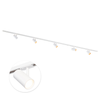 Schienensystem-Set 300cm mit 5 Viror Mesh Spots GU10 Weiß