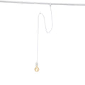 Hanglamp-adapterset met witte kabel en E27-fitting, met zichtbare gloeilamp