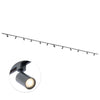Focus III 800cm 12 Spots I-vorm GU10 Schienenbeleuchtung Schwarz
