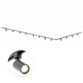Focus III 800cm 12 Spots L-vorm GU10 Schienenbeleuchtung Schwarz