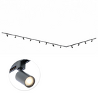 Focus III 800cm 12 Spots L-vorm GU10 Schienenbeleuchtung Schwarz