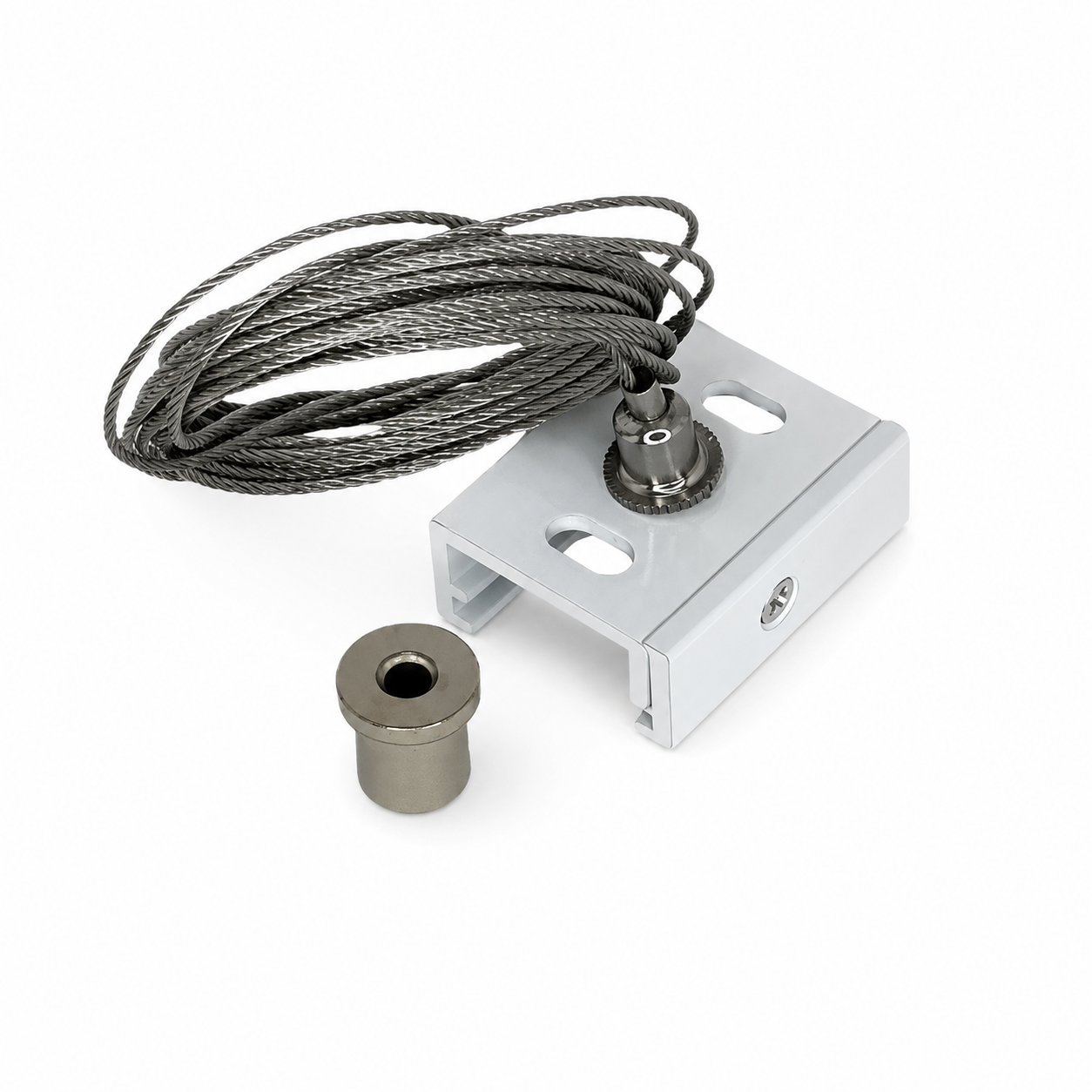 Pendelset montagedeel met gevlochten kabel en bevestigingshuls voor 3-fase rail