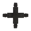 X-Verbinder 3-Phasen – Kreuzungspunkt – Schwarz
