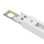 Witte eindvoeding 1-fase met schroefklemmen en metalen contactplaat