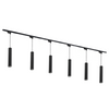 Focus III 300cm 6 Hängeleuchten GU10 Schienenbeleuchtung Schwarz