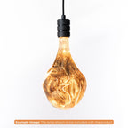 Zwarte E27 hanglamp adapter met zwarte fittinghouder en geribbelde ring