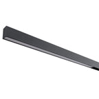 Zwarte lineaire rail LED-strip zonder verlichting
