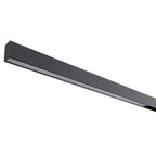 Zwarte lineaire LED-raillampbehuizing voor railmontage