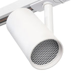 Witte GU10 spot met honingraat-lichtopening (Mesh) in cilindrische behuizing