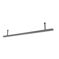 Zwarte ophangset voor 1-fase rails, lang ophangstuk met twee bevestigingspunten