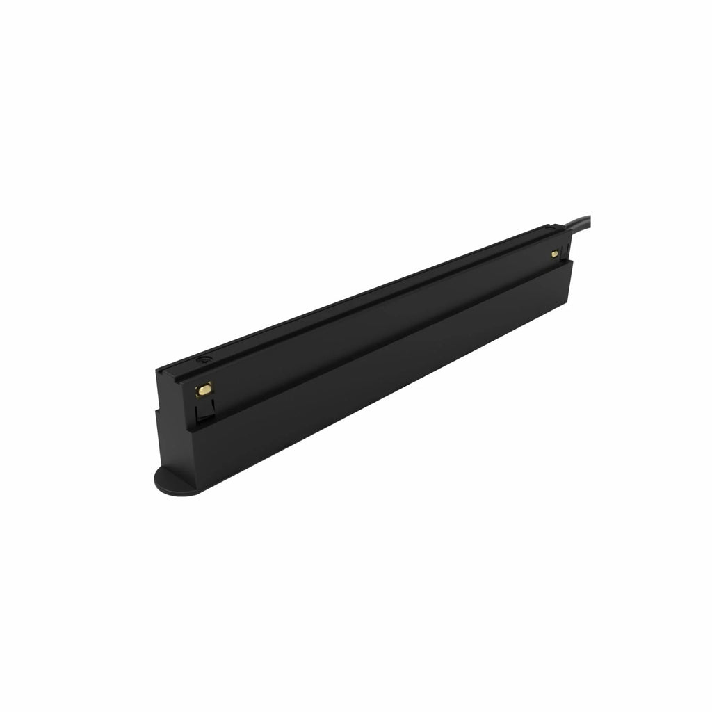 Zwarte LED-driver voor magnetische railverlichting, rechthoekige behuizing