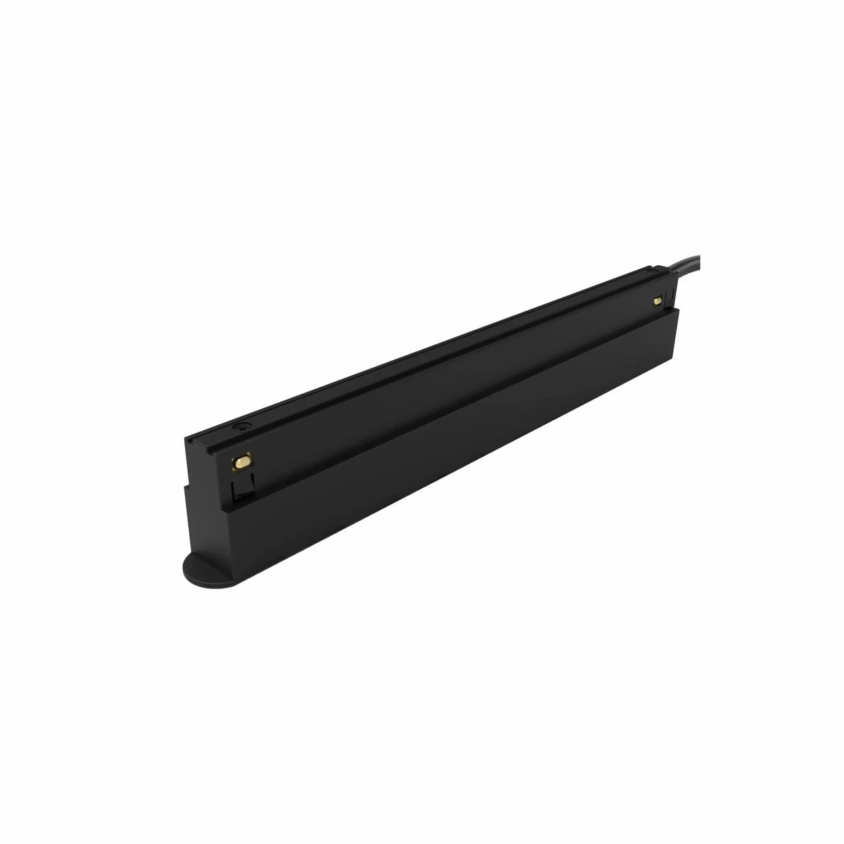 Zwarte LED-driver voor magnetische railverlichting, rechthoekige behuizing