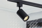 Focus III 200cm 3 Spots und 2 Hängelampen GU10-Schienensystem Schwarz