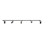 Focus III 200cm 5 Spots GU10-Schienensystem Schwarz