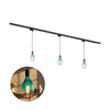 Schienensystem-Set 200cm mit 3 Solune Hängelampen Schwarz
