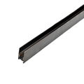 Zwarte opbouw spanningsrail 48V voor magneetrail, 1 meter, met metalen behuizing