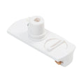 Witte 1-fase hanglampadapter met klembehuizing en aansluitpunt